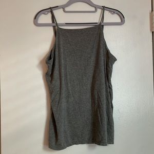 J. Crew stretch spaghetti strap tank top in heather grey